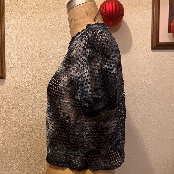 Sans Souci Tie Dye Fishnet Crop Top New Size M - Picture 7 of 11